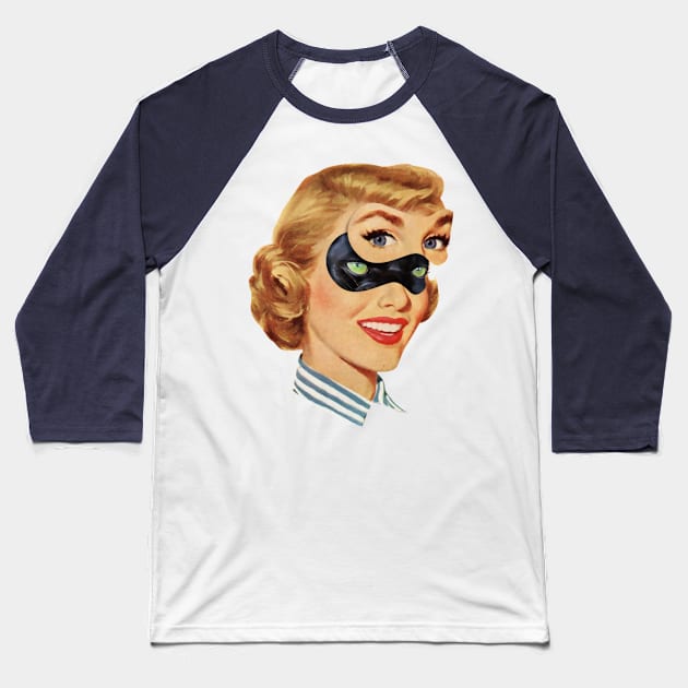 Retro Girl Baseball T-Shirt by Norzeatic